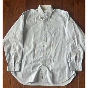 Vtg Gitman Bros Shirt Mens 15-33 Oxford Button Up 2x2 Pinpoint OCBD USA Made